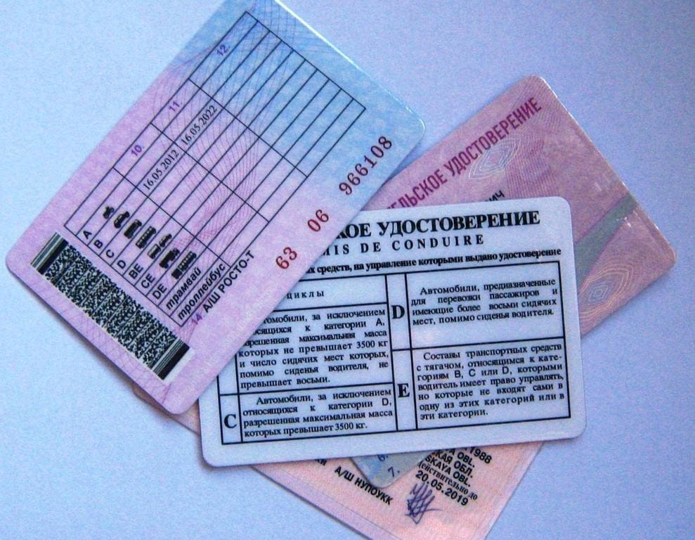 срок действия водительского удостоверения