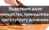 Выделение и взыскание доли имущества, принадлежащего супругу должника